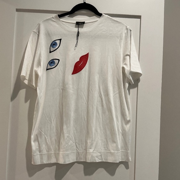 Akris Short-Sleeve Portrait Applique Tee - Picture 4 of 5